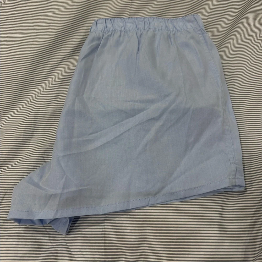 CDLP Woven Boxer Shorts Slim Sky Blue with elastic band $85